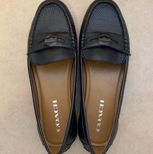 Coach leather penny flats black size 8